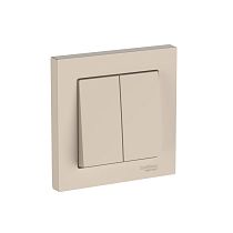 AtlasDesign Песочный Выключатель 2-кл., сх.5, 10АХ, в сборе, быстрозажим. клемм