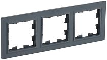 BRITE Рамка 3-местная РУ-3-БрГ графит  IEK