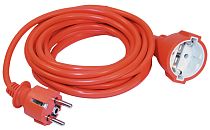 Удлинитель-шнур 1х20м вилка+розетка 10А 2P+PE с заземлением УШ-01РВ 3х1 оранж.  IEK