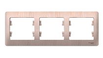 Glossa Сосна Рамка 3-постовая, горизонтальная Systeme Electric (Schneider Electric)
