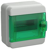 TEKFOR Корпус пластиковый КМПн-6 IP65 зеленая прозрачная дверь  IEK