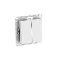 AtlasDesign Aqua Белый Переключатель 2-кл. IP44,сх.6, 10АХ,мех., быстрозажим. клемм