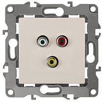 Розетка ЭРА 12 12-3113-02 слоновая кость RCA