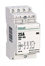 Модульный контактор 3НО+1НЗ 25А 230В МК-103 DEKraft
