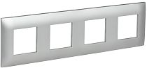 SKANDY Рамка 4-местная SK-F04S серебряный IEK