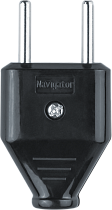 Вилка Navigator NCA-PL07-6A-X-BL прямая без заземления черная