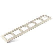 Рамка шестиместная горизонтальная Севиль слоновая кость UNIVERSAL