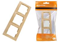 Рамка 3-х постовая горизонтальная "ЭКО" (сосна) "Таймыр"  TDM