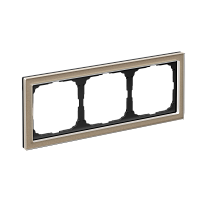 ARTGALLERY PURE 3-постовая РАМКА, ОРГАНИЧЕСКОЕ СТЕКЛО ШАМПАНЬ