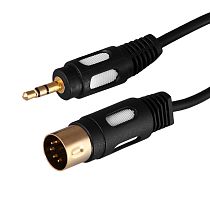 Шнур DIN 5 Pin - Stereo 3,5мм, 1,5м (GOLD) REXANT Шнур DIN 5 Pin - Stereo 3,5мм, 1,5м (GOLD) REXANT