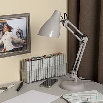 Настольный светильник ЭРА N-123-Е27-40W-GY Е27, серый