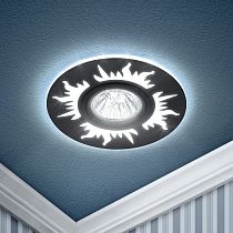 Светильник ЭРА DK LD30 BK декор cо светодиодной подсветкой MR16, 220V, max 11W, черный (50/800)