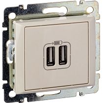 VALENA Розетка USB A+A 15Вт слоновая кость VALENA Розетка USB A+A 15Вт слоновая кость