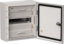 TITAN 5 Корпус металлический ЩРн-12 (1х12) 335х310х140мм IP54 серый (одна дверь)  IEK