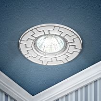 Светильник ЭРА ST5 CH/WH штампованный MR16,12V/220V, 50W белый/хром (100/2800)