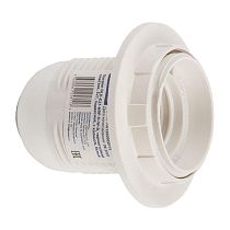 Патрон General GLH-E27-HRP-H-W-R, термостойкий пластик, Е27, подвесной, с кольцом, белый, 1/50/600