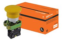 Кнопка BС51 "Грибок" без подсветки желтый 1з  TDM