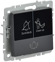 BRITE Кнопка звонка с индикацией для отелей 10А ВС10-1-9-БрГ графит  IEK