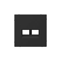 ArtGallery Карбон Накладка двойная для информационных функций типа Keystone Systeme Electric (Schneider Electric)