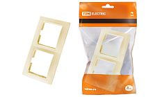 Рамка 2-х постовая горизонтальная сл. кость "Таймыр"  TDM