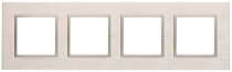 Рамка ЭРА Elegance 14-5204-04 для выключателей и розеток четверная металл шампань