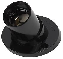 Патрон ЭРА Е27 настенный, бакелит, черный