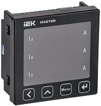 Амперметр цифровой щитовой трехфазный RS-485 96х96 LED MASTER IEK Амперметр цифровой щитовой трехфазный RS-485 96х96 LED MASTER IEK