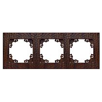 "Афина" Рамка фактурная 3-х местная универсальная венге