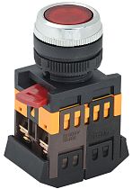 Кнопка ABLFS-22 красный d22мм неон/240В 1з+1р  IEK