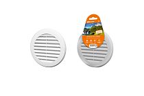 Решетка круглая с москитной сеткой, с фланцем d100, внеш. D136, бел.  TDM