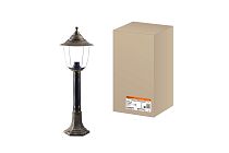 Светильник Прага Эл-11-73-075Б 60 Вт Е27 напольный на стойке h-0.75 м бронза, прозрачный плафон  TDM