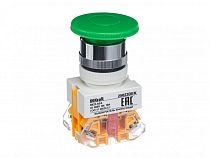 Выключатель кнопочный грибок AEA ?22 мм Цвет:ЗЕЛЕНЫЙ 220В ВK-2 DEKraft