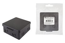 Коробка распаячная ОП 80х80х50мм, крышка, IP54, 7вх., белая, инд. штрихкод  TDM