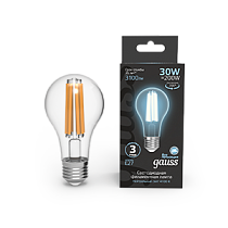 Лампа Gauss Filament А70 30W 3100lm 4100К Е27 LED 1/10/40 Лампа Gauss Filament А70 30W 3100lm 4100К Е27 LED 1/10/40
