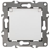 Розетка ЭРА 12 12-2103-01 16А 250В белый с заземлением со шторками с крышкой