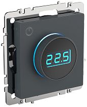 BRITE Термостат электронный с индикацией ТС10-1-БрМ маренго  IEK