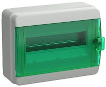 TEKFOR Корпус пластиковый КМПн-12 IP65 зеленая прозрачная дверь  IEK