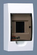 Корпус пластиковый навесной 4 модуля, IP41, ЩРН-П-4 DEKra DEKraft Корпус пластиковый навесной 4 модуля, IP41, ЩРН-П-4 DEKra DEKraft