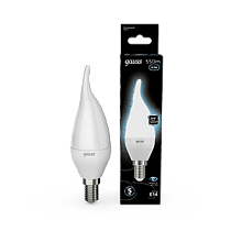Лампа светодиодная Gauss Свеча на ветру E14 6,5Вт 550lm 4100K