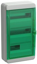 TEKFOR Корпус пластиковый КМПн-36 IP65 зеленая прозрачная дверь  IEK
