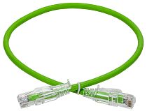 ITK Коммутационный шнур кат.6A S/FTP LSZH 2м standart с ленточным замком зеленый IEK