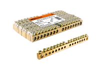 Шина "N" нулевая 8х12мм 16/1 (16 групп/крепеж по центру)  TDM