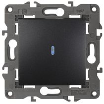 Выключатель ЭРА Elegance 14-1102-05 10А 250В антрацит одноклавишный с подсветкой
