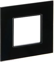SKANDY Рамка 1-местная SK-F21Bl стекло черный IEK