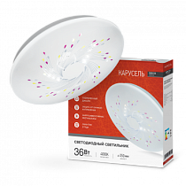 Светильник светодиодный серии DECO 36Вт 230В 4000К 2340Лм 380х55мм КАРУСЕЛЬ IN HOME