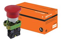 Кнопка BС42 "Грибок" без подсветки красный 1р  TDM