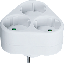 Разветвитель 3 гнезда без заземления NAD-S-3X-WH треугольник Navigator