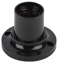 Патрон ЭРА Е27 потолочный, бакелит, черный