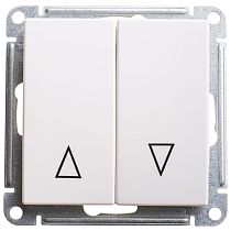 Wessen 59 Белый Выключатель жалюзийный 2-ой с механической блокировкой для жалюзи (в сборе с рамкой) Systeme Electric (Schneider Electric)