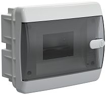 UNION Compact Корпус пластиковый ЩРВ-П-6 IP41 черная прозрачная дверь  IEK